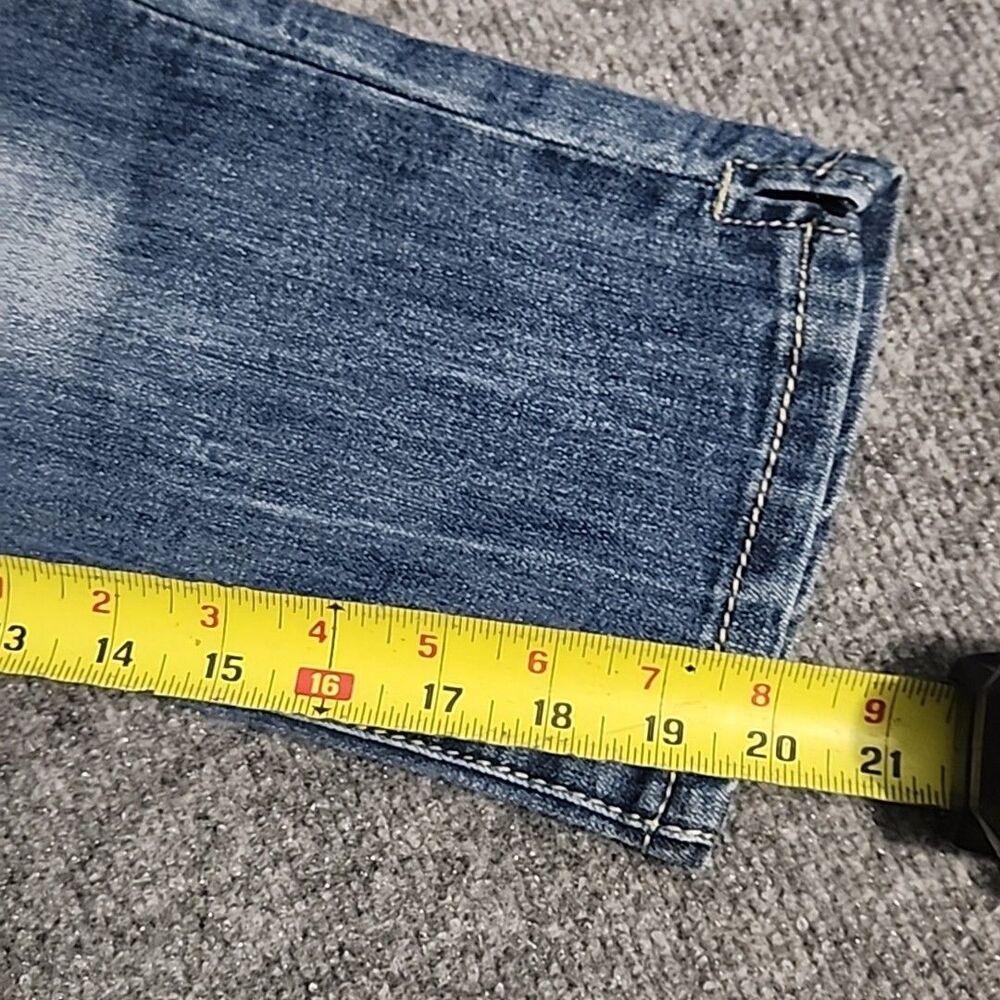 1st Kiss Denim Capri Jeans Womens Juniors Size 5 Blue Cropped Pockets Casual - Picture 13 of 14